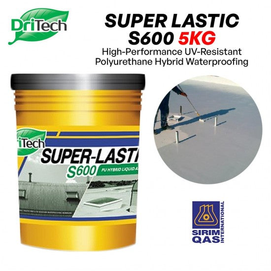 Dritech Super Lastic S600 High Performance UV-Resistant Polyurethane Hybrid Waterproofing 5KG