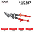 Ridgid 797 Offset Snips (Cuts Left)